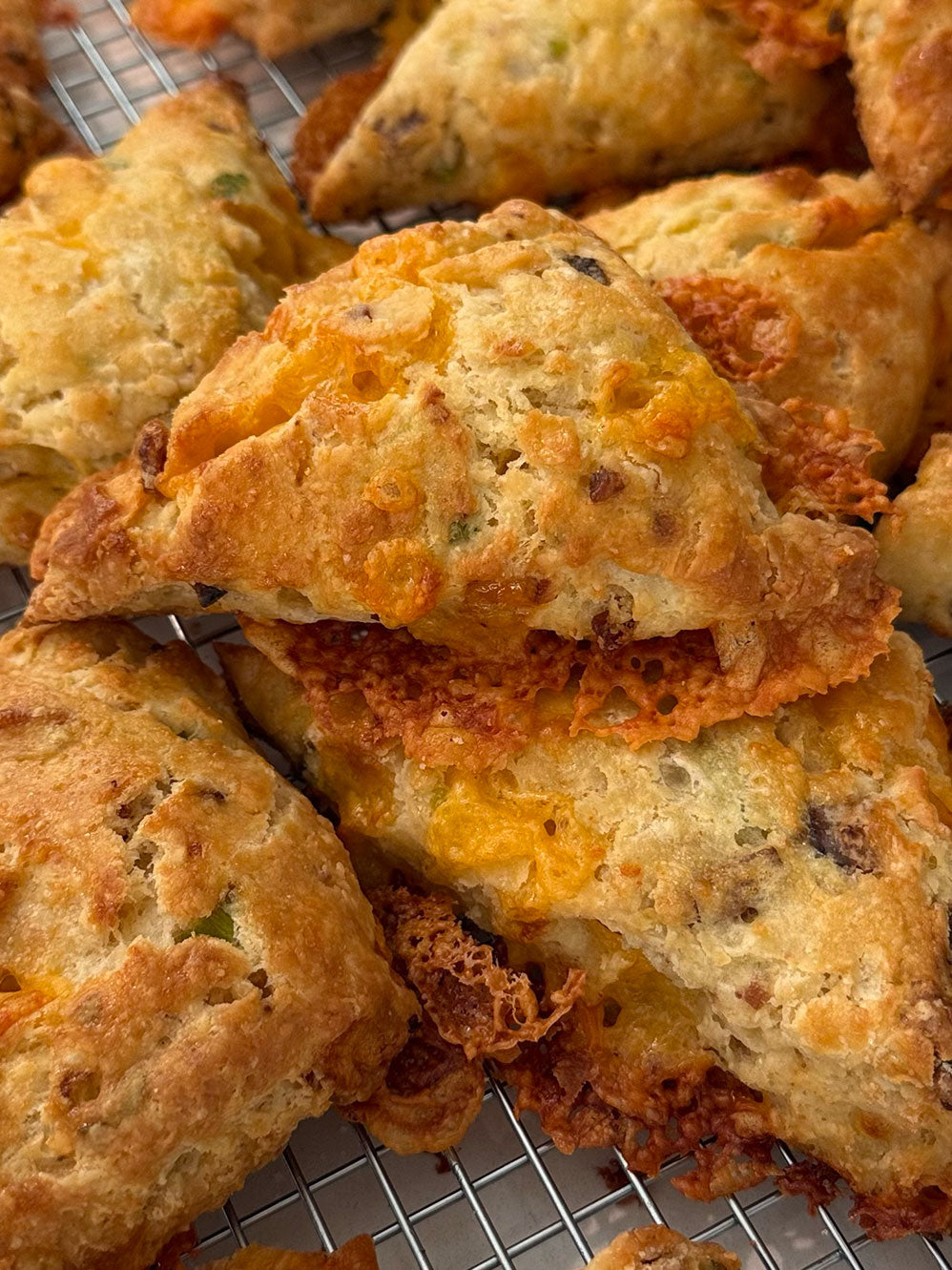 Savory B!tch Cheddar Bacon Scallion Scone
